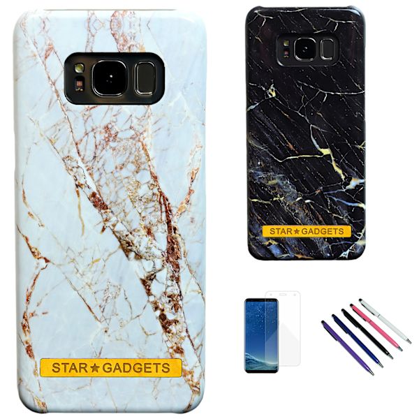 Samsung Galaxy S8 - Cover / Beskyttelse / Marmor Svart