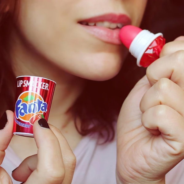 Lip Smacker Coca - Cola / Fanta Strawberry Lip Balm Bedste smag Röd