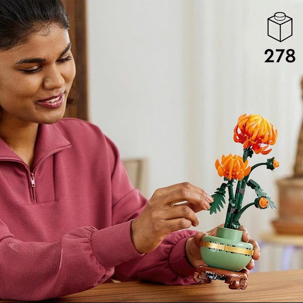 Luo kauneutta LEGO 10368 Icons Krysanteemikukka Sisustus Rakennussarjalla