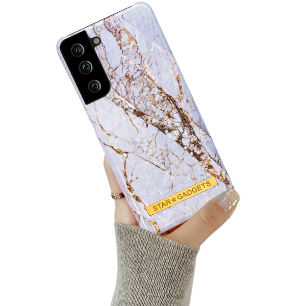 Samsung Galaxy S21 - case marmori Vit