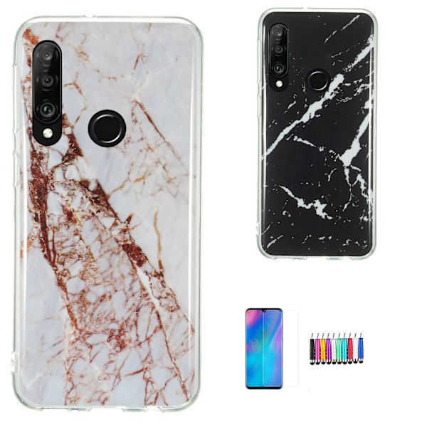 Huawei P30 Lite - Cover / Beskyttelse / Marmor Vit