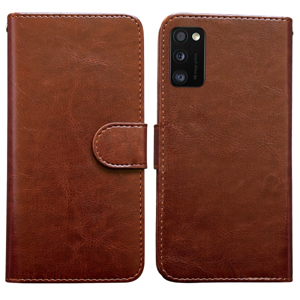 Samsung Galaxy A41 - PU-nahkainen case Brun