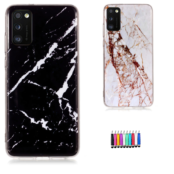 Samsung Galaxy A41 - case marmori Vit
