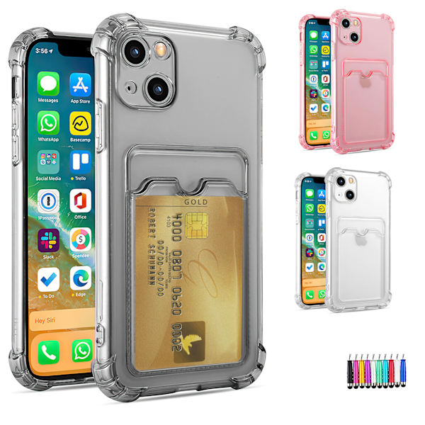iPhone 15 - Skal / Skydd / Kortfack Rosa