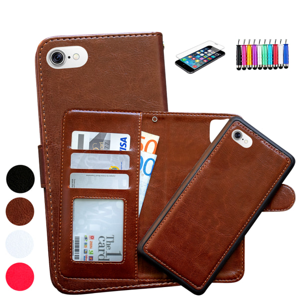 iPhone 6 / 6S - Plånboksfodral / Magnet Skal + 3 i 1 Paket Rosa