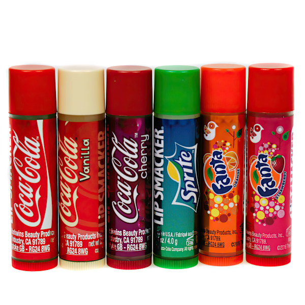 6 stk. Lip Smacker Coca-Cola / Fanta / Sprite smagslæbepomade