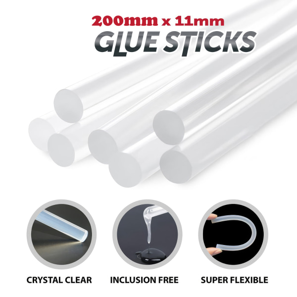 10x Hot Melt Glue Sticks - 200x11mm Adhesive for Glue Gun - Ultr