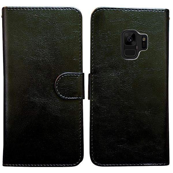 Nahkainen lompakko Samsung Galaxy S9 - Leatherlux! Svart