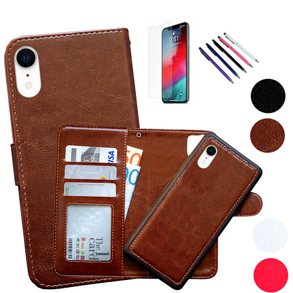 iPhone Xr - PU Læder Pung Etui Vit