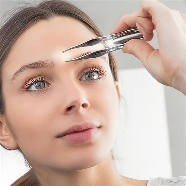 Øjenbrynspincet Sharp Facial Hair Remover med LED-lampe