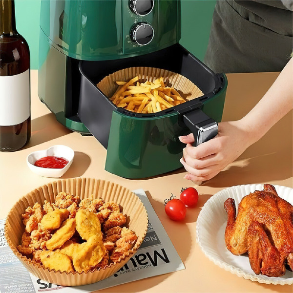 100 stk. Air Fryer engangspapir - Non-Stick bagepapir
