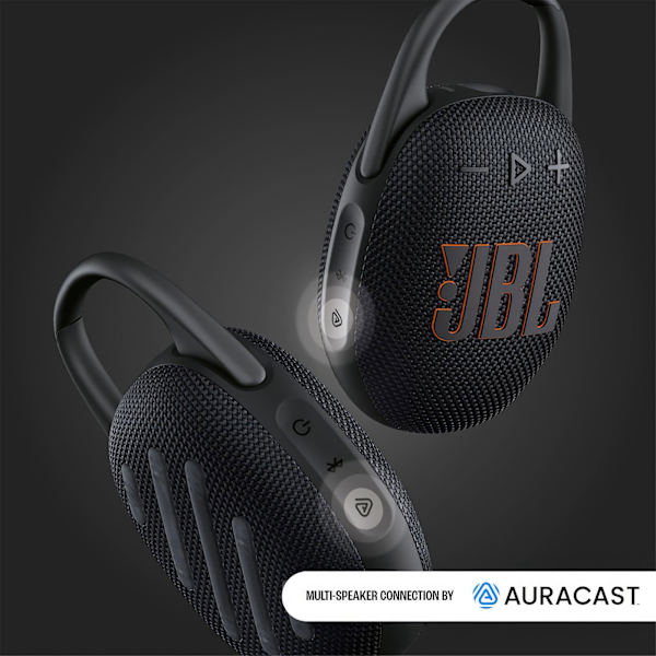 JBL Clip 5 - Bärbar Bluetooth-högtalare med kraftfullt ljud oc Vit