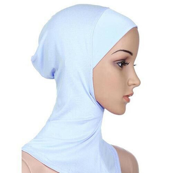 Heltäckande Hijab Cap Underscarf Neck Head Grå