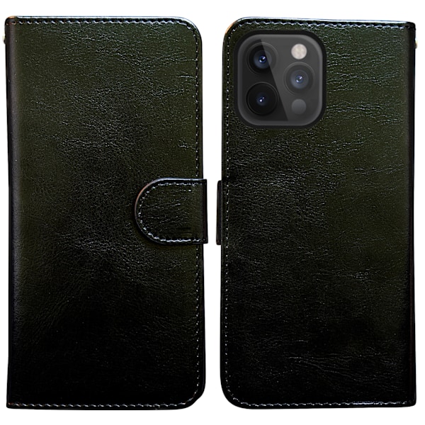 iPhone 13 Pro Max - PU Nahkainen Lompakkokotelo Svart