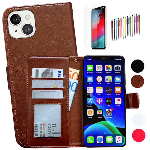iPhone 14 - PU Læder Pung Etui Rosa
