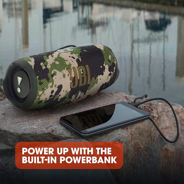 JBL Charge 5 - Bärbar Vattentålig Bluetooth Högtalare med Pow Grå