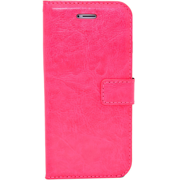 Läderfodral + Touchpenna för iPhone 5/5s Rosa