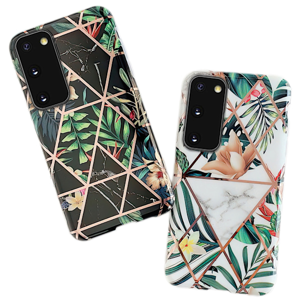 Samsung Galaxy S20 - Skal / Skydd / Geometriskt Vit