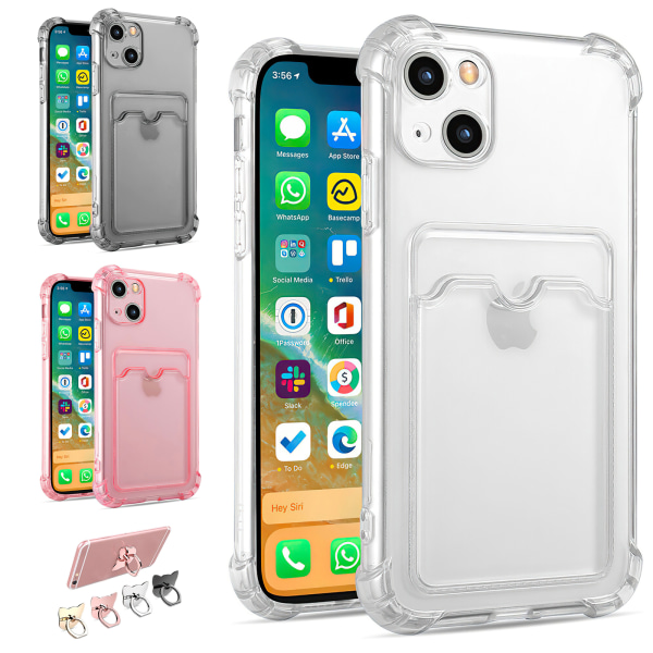 iPhone 13 - Case suojaus läpinäkyvä Grå