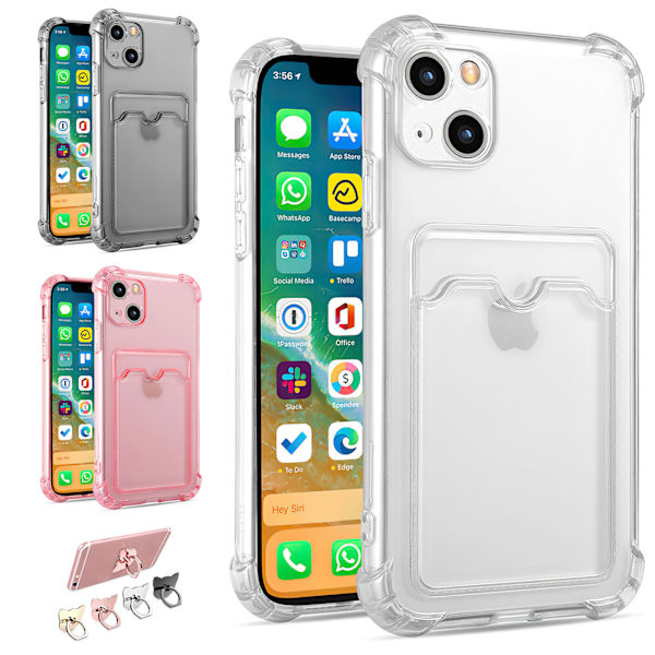 iPhone 13 - Skal / Skydd / Kortfack Rosa
