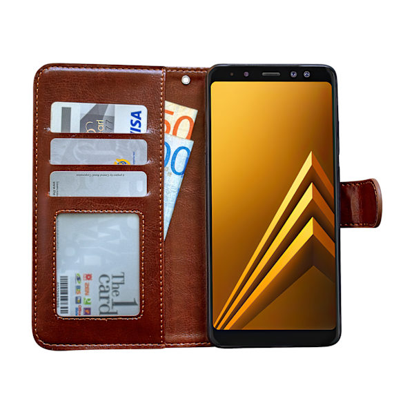 Samsung Galaxy A8 2018 - Läderfodral/Skydd Vit