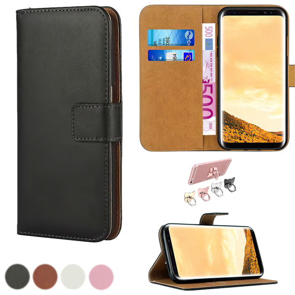 Samsung Galaxy S9 - PU Leather Wallet Case + Ring