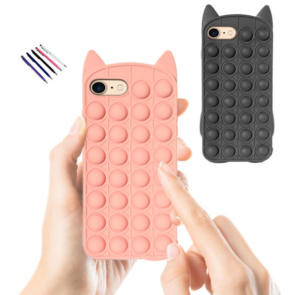 iPhone 7/8/SE (2020 & 2022)/SE (2020) - Suojaava Pop It F -kuori Svart
