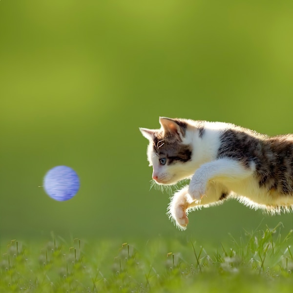 5st Pom Pom bollar Rolig leksak för Katter Fluffig Mjuk