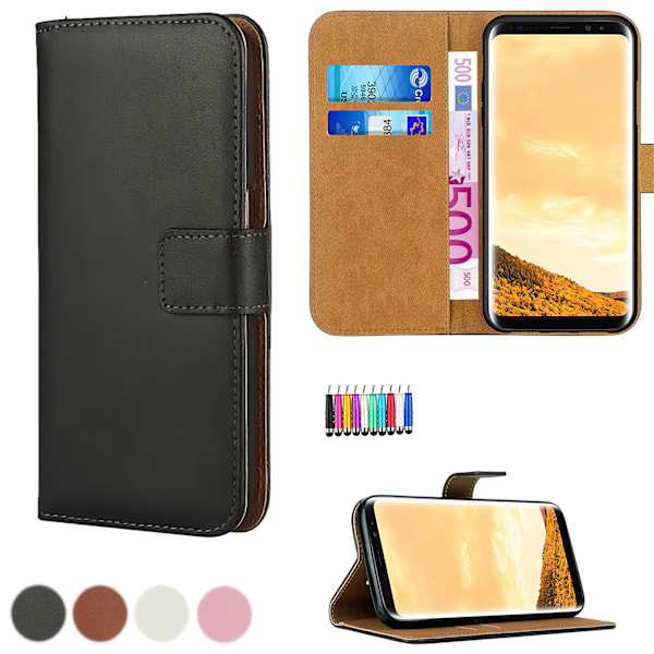 Samsung Galaxy S9 - PU Læder Pung Etui + Touch Vit