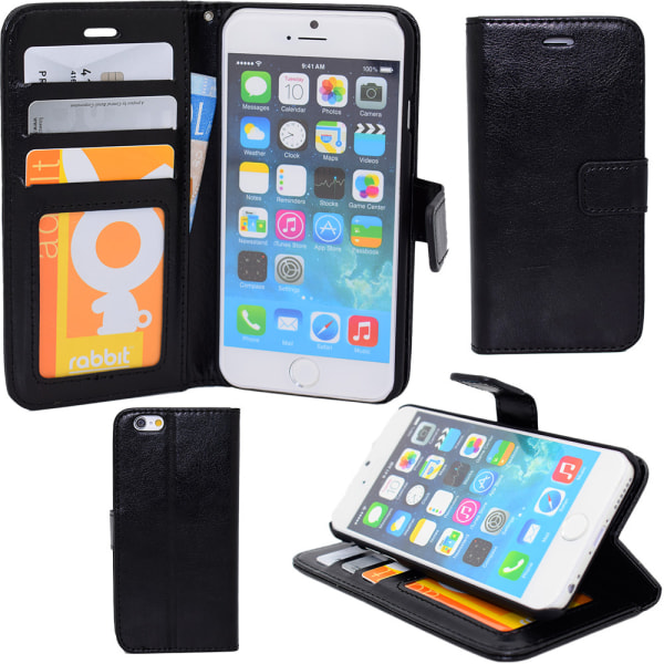 iPhone 6/6S - Läderplånbok + 3-i-1 Kit Vit