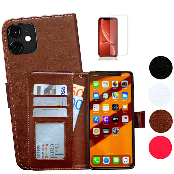 iPhone 11 - Nahkakotelo / Suoja Svart
