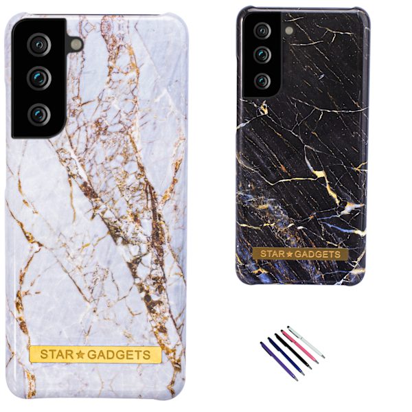 Samsung Galaxy S21 - Skal / Skydd / Marmor Vit