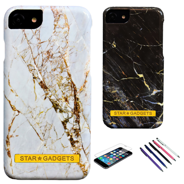 iPhone 7/8/SE (2020 & 2022) - Cover Protection Marble Svart