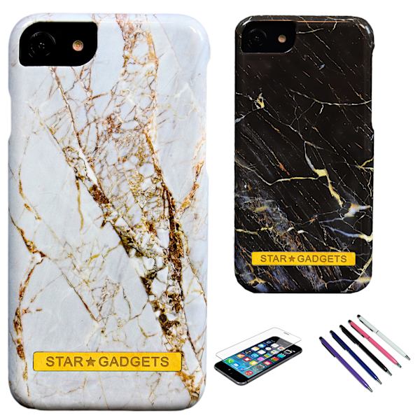 iPhone 7/8/SE (2020 & 2022) - Skal / Skydd / Marmor Svart