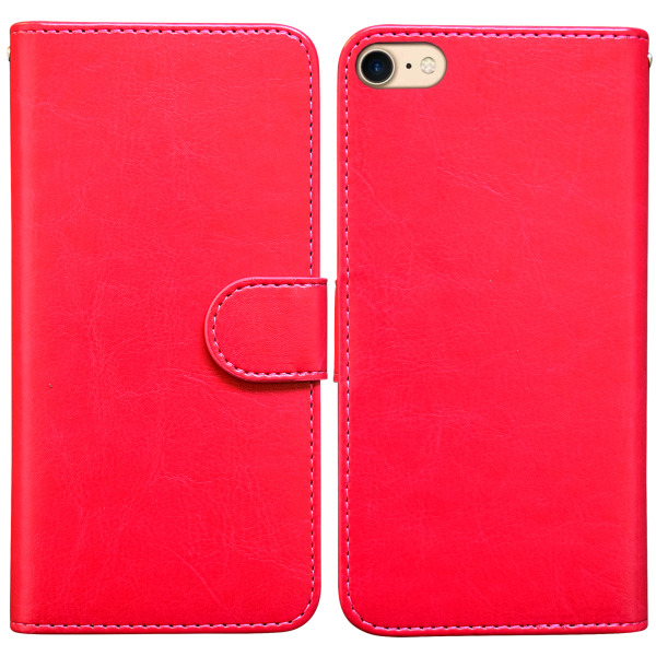 iPhone 5/5s/SE2016 - Plånboksfodral i läder med ID ficka Rosa