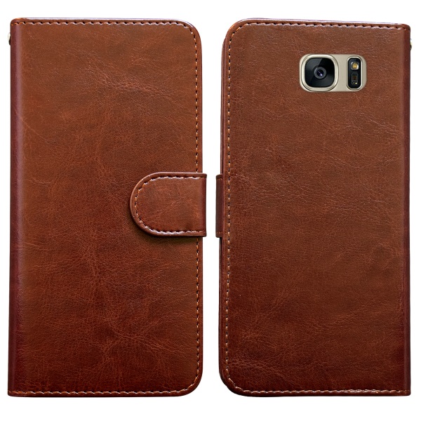 Komfort og beskyttelse til din Galaxy S7 - Lædertaske Brun