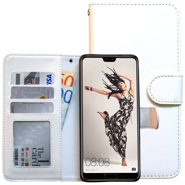 Huawei P20 Pro - Lompakkokotelo + Näytönsuoja ja Kosketus Svart