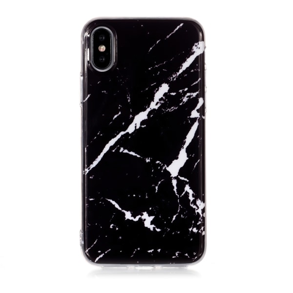 Komfort og beskyttelse iPhone X/Xs med marmorcover! Svart