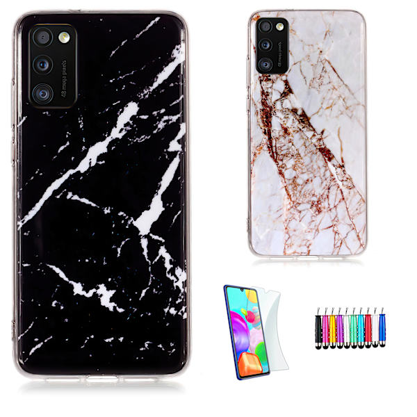 Samsung Galaxy A41 - Marmorbeskyttelse Vit