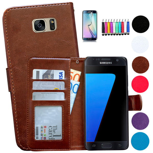 3-in-1 case lompakko Samsung S7 Vit