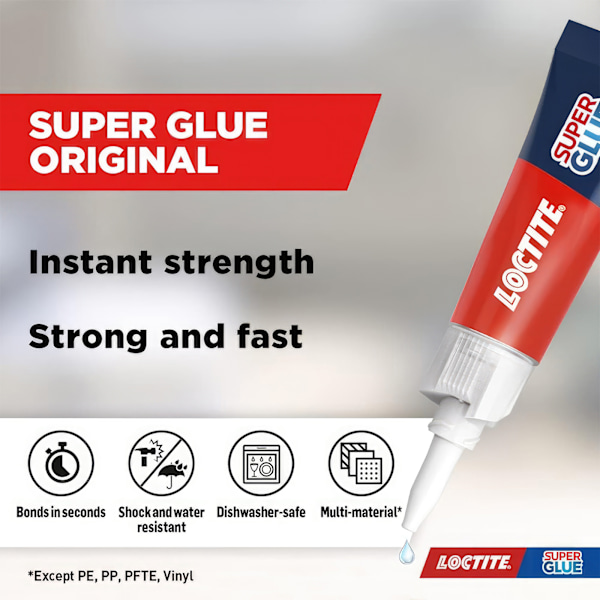 Loctite Superlim Ultra Clear 3g Starkt Lim för Precisa Applikat