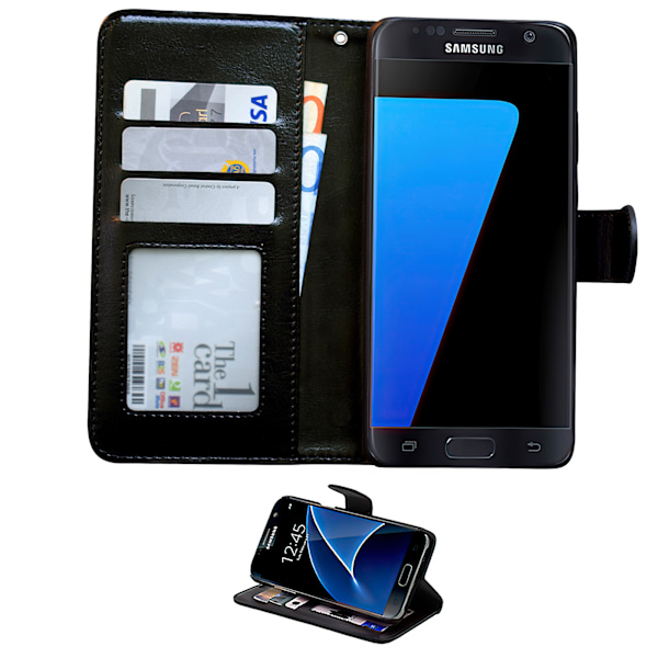 Läderplånbok för Samsung S7 Edge