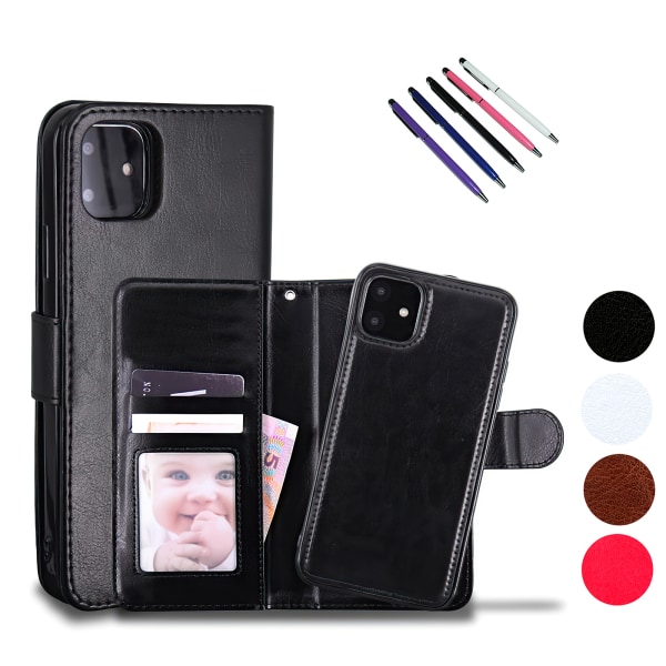 iPhone 12 Mini - PU Nahkainen Lompakkokotelo Brun
