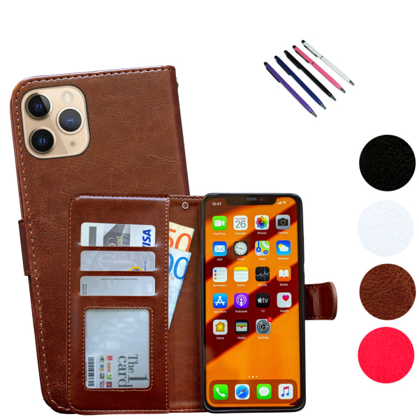 Suojaa iPhone 11 Pro Max - Nahkakotelo Svart
