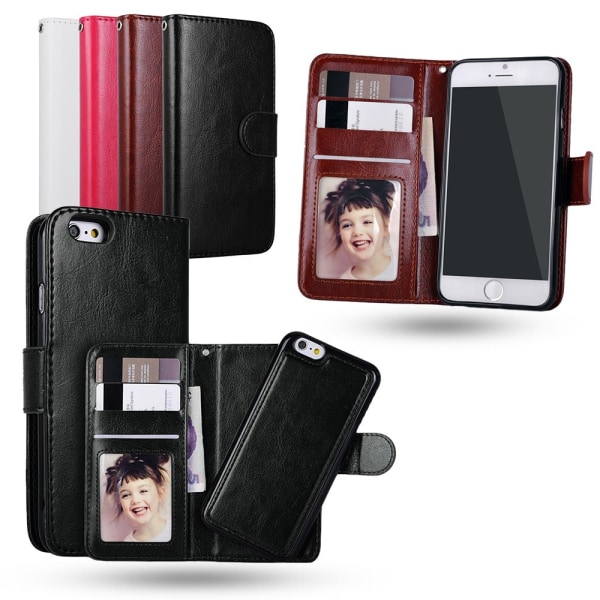 Uppgradera din iPhone 7/8/SE med ett Plånboksfodral/Magnet Skal Svart