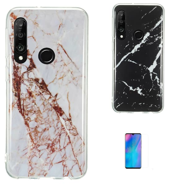 Suojaa Huawei P30 Lite -puhelimesi marmorikuorella Vit