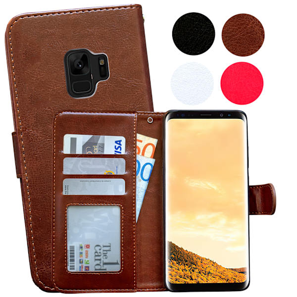 Nahkainen lompakko Galaxy S9 - Nahkaa Luxusta! Vit