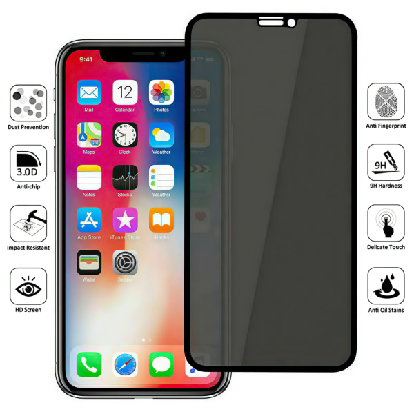 iPhone X/Xs - Privacy Tempered Glass Screen Protector Protection