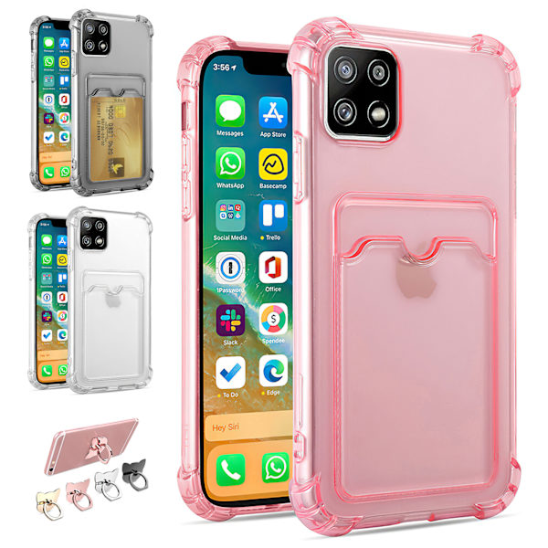 Samsung Galaxy A22 5G - Skal / Skydd / Kortfack Transparent