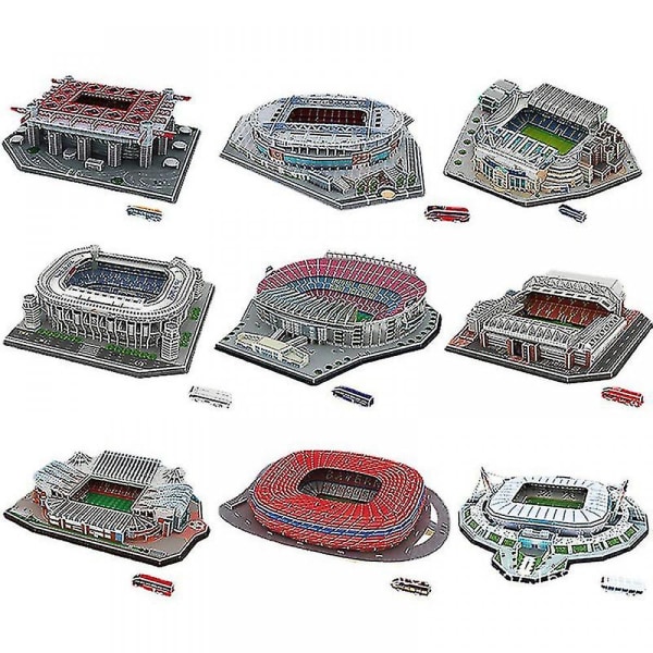 Klassisk puslespil Diy 3d puslespil Verdensfodboldstadion Samlet bygningsmodel Nou Camp